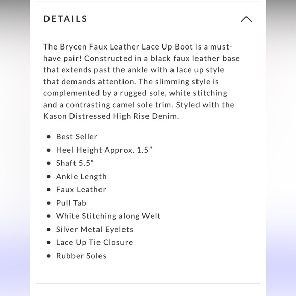 💥FINAL SALE💥 Brycen Faux Leather Lace Up Boot - Picture 3 of 4